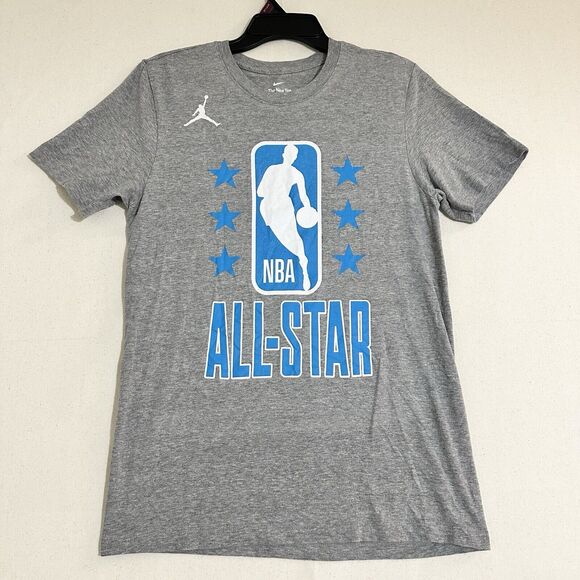 NBA-BUTLET All Star-"NBA 75th Jordan Brand T-Shirt Size Small Grey - Picture 1 of 9